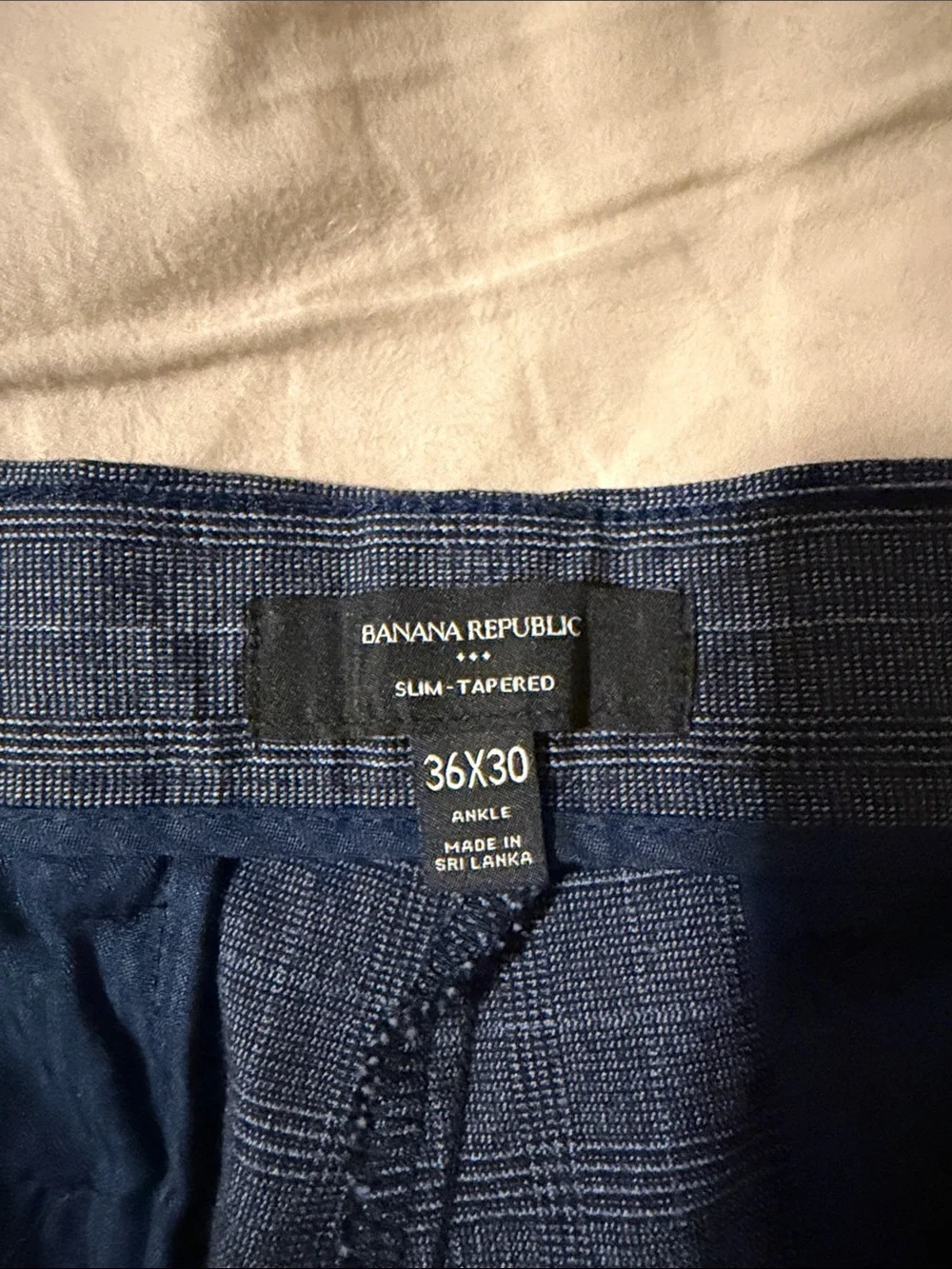 Banana Republic Men's Navy Pinstripe Dress Pants